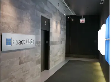 Exact Data — entry and brand wall