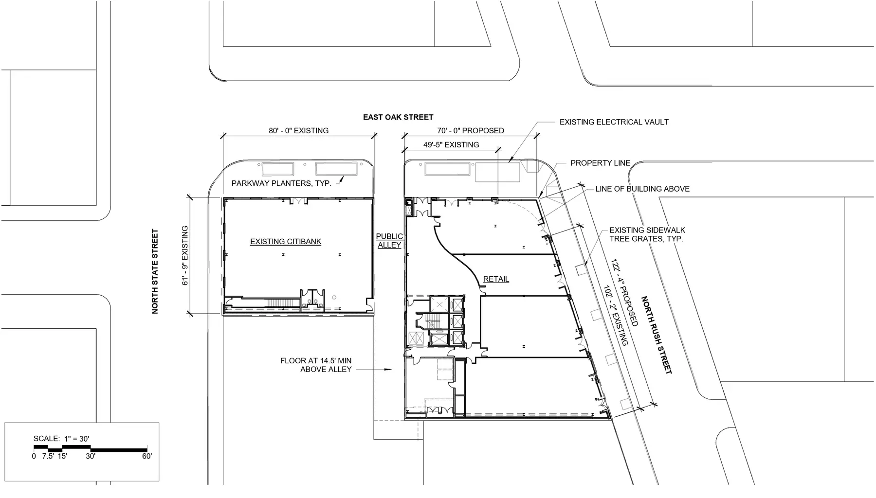 15 East Oak existing building